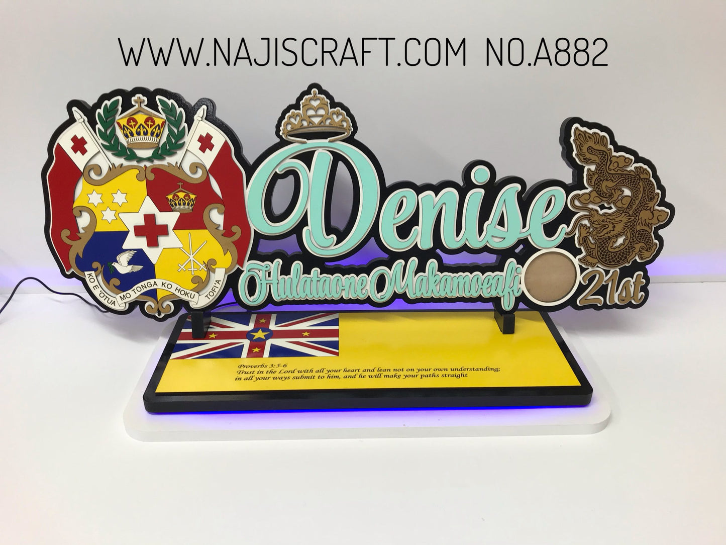 A882 Tongan Niuean 21st Birthday Key