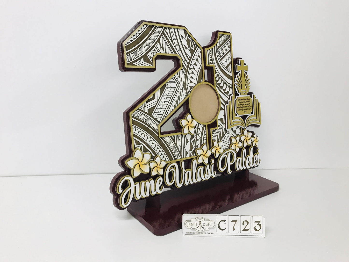 C723 21st Birthday Plaque