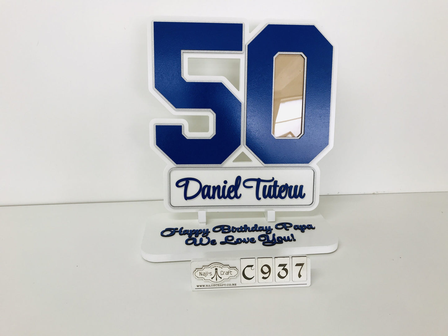 C937-NC13 50th Birthday Plaque