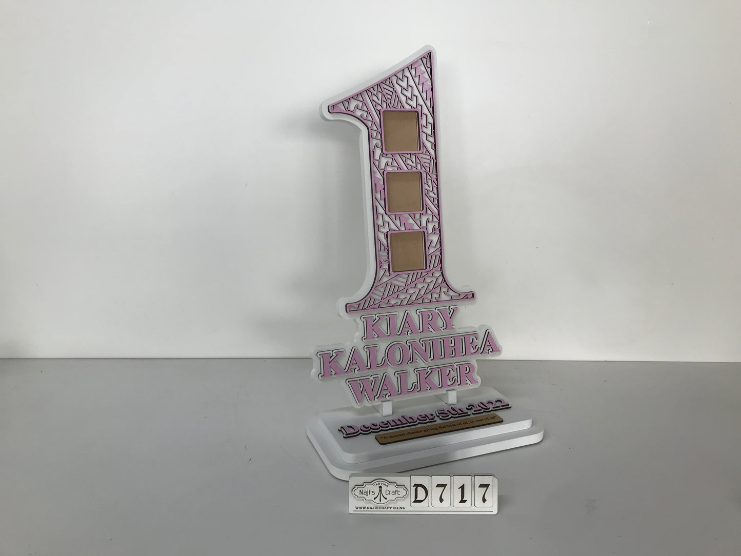 D717 First Birthday Plaque