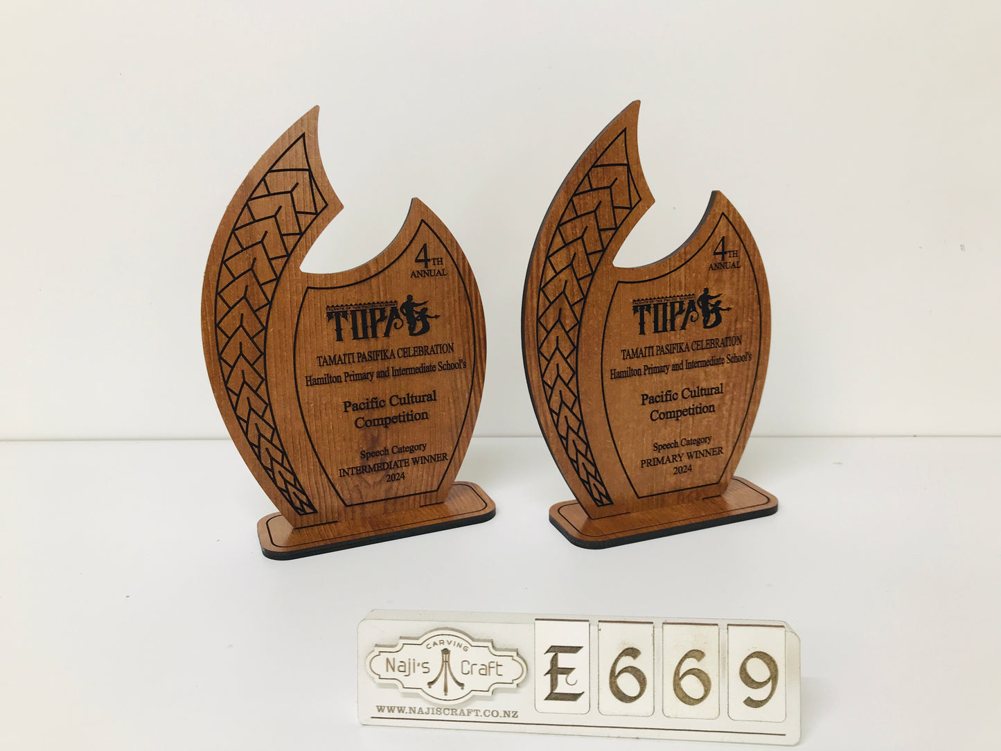 E669 Polynesian plaque (Trophy)