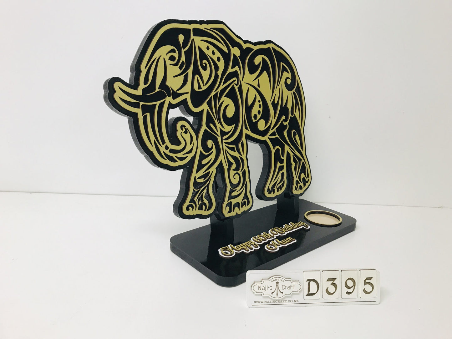 D395 Elephant plaque