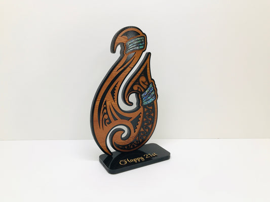 NC92 50cm  Māori Hook Birthday Plaque