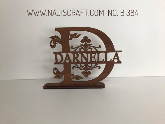 B384 lettering