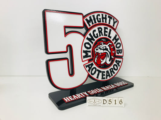 D516 50th Mongrel Mob Plaque